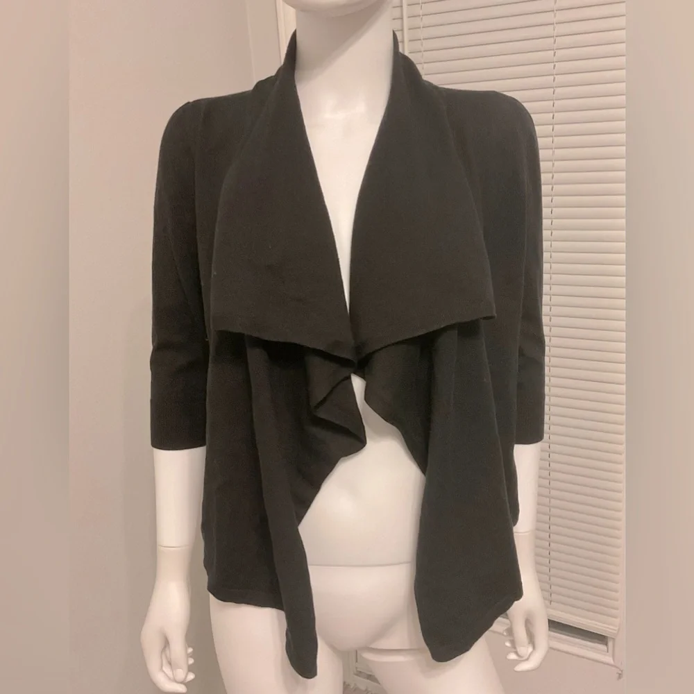 WHBM open front drop cardigan…3/4 sleeve SZ -S
